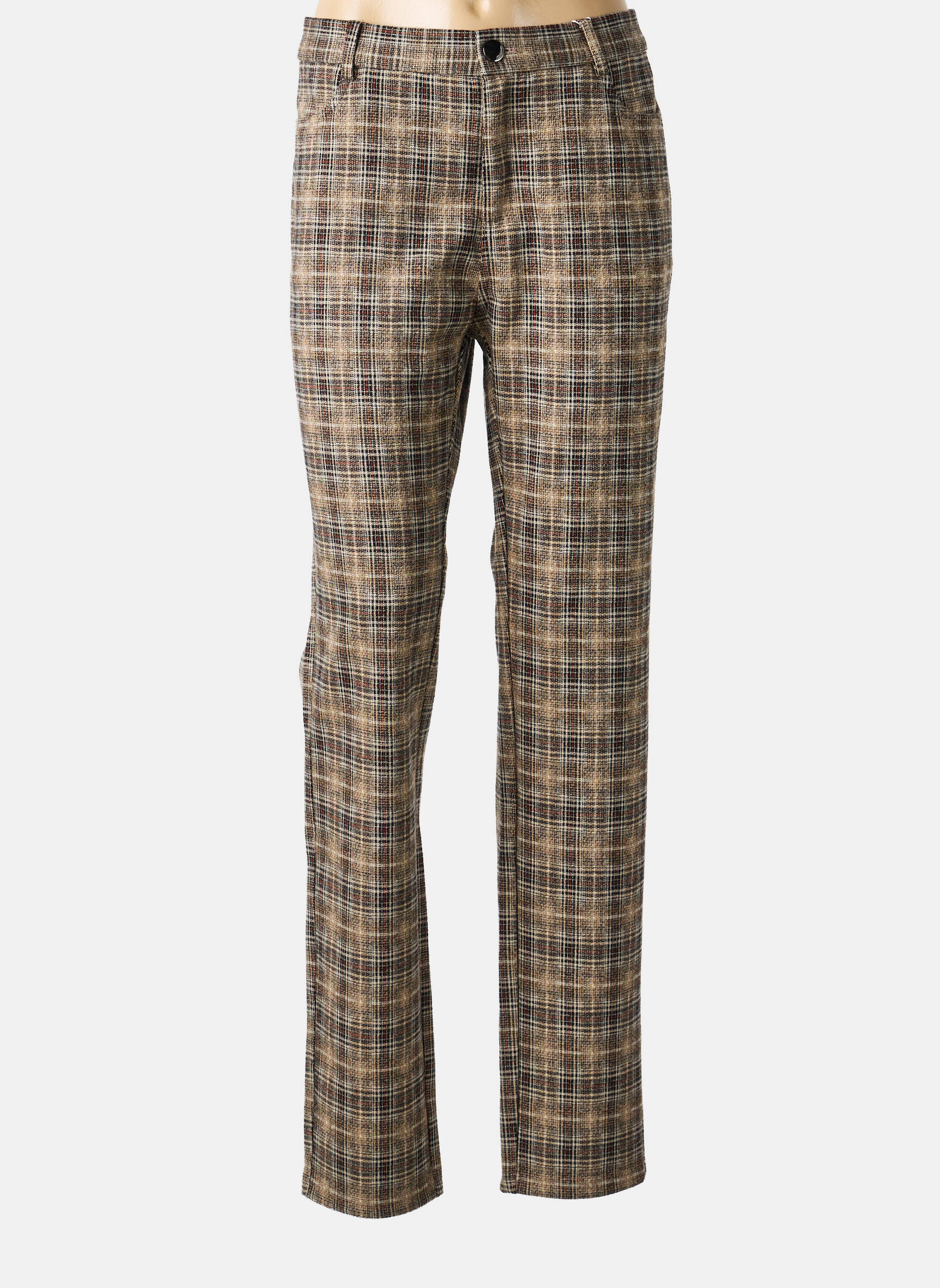 Pantalon droit stretch taille normale marron BARILOCHE femme