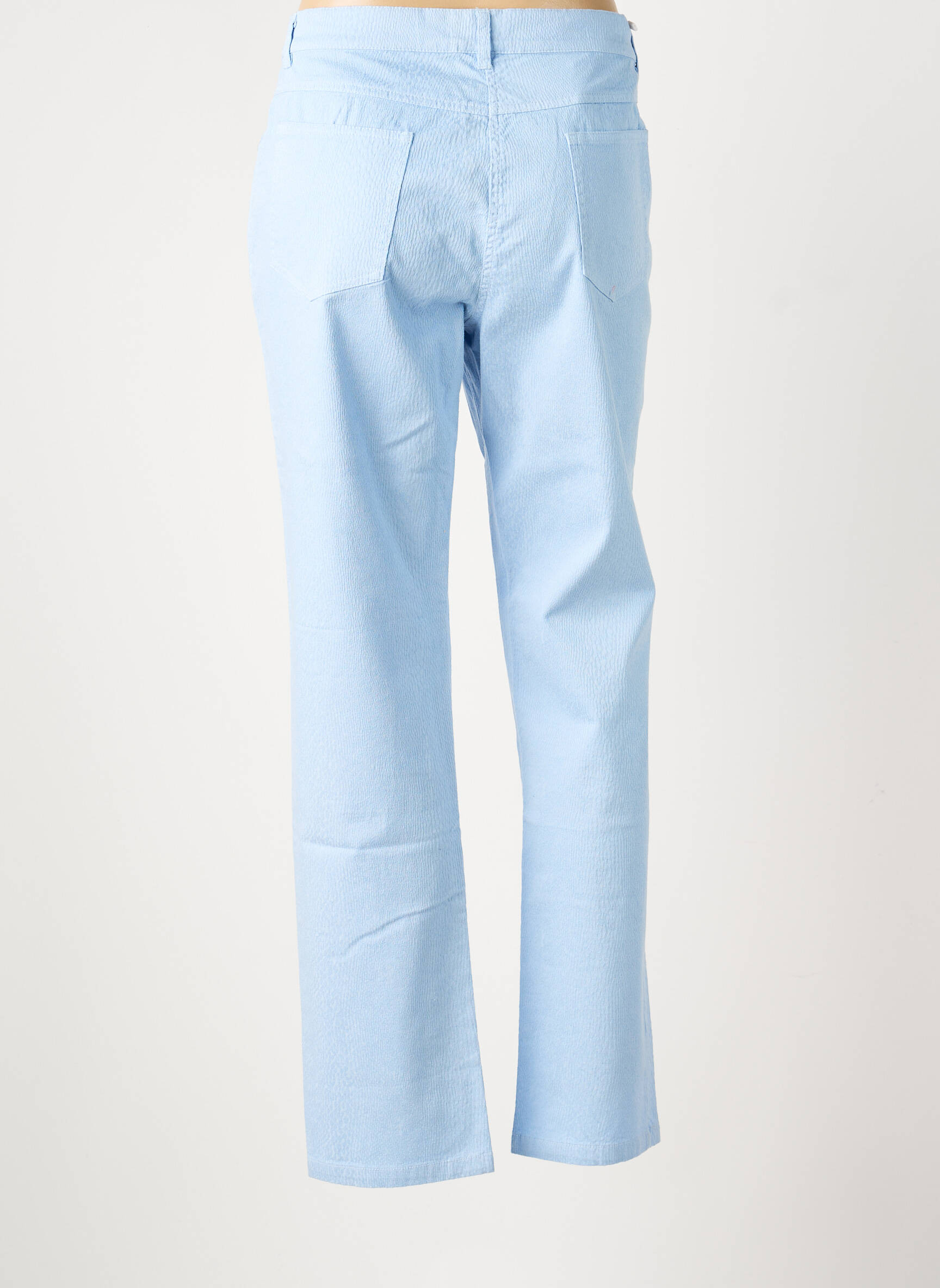 Pantalon droit stretch taille normale bleu FREDA femme
