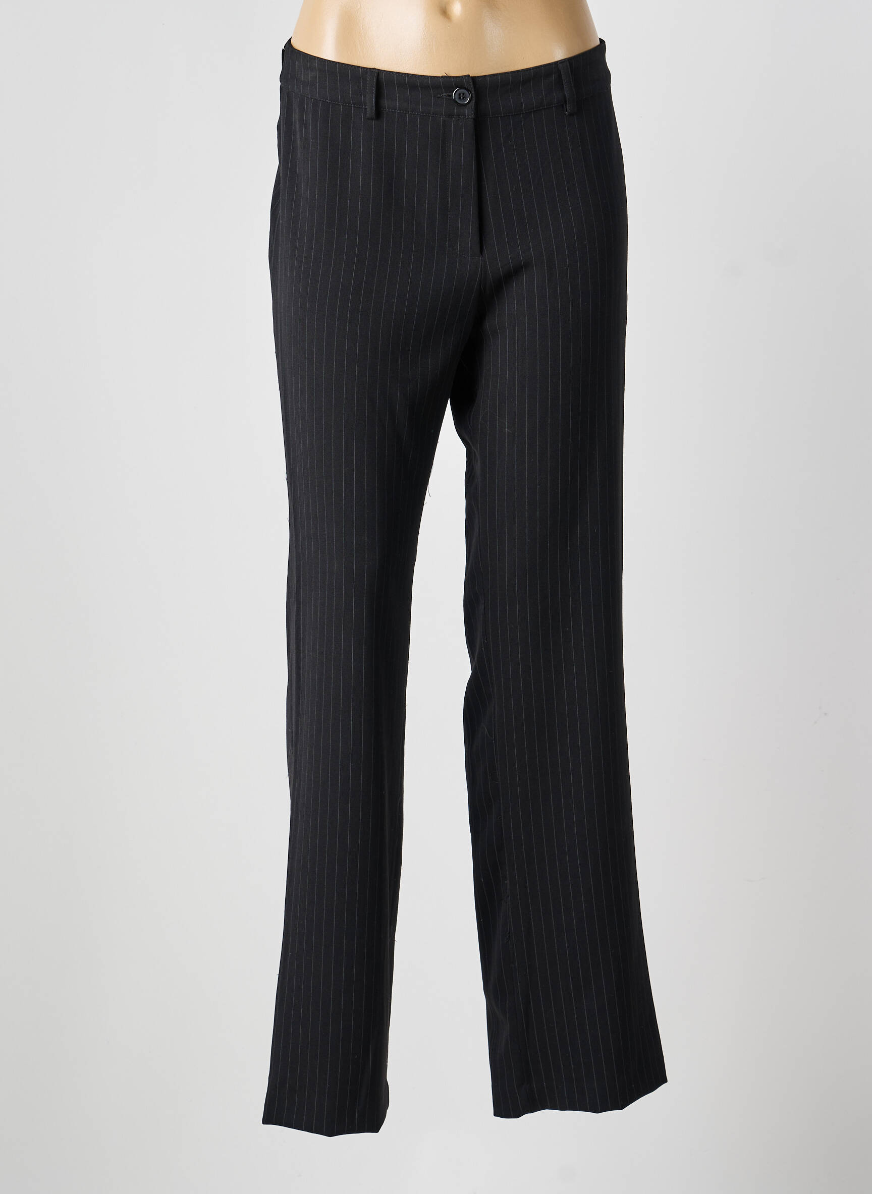 Pantalon droit stretch noir FREDA femme
