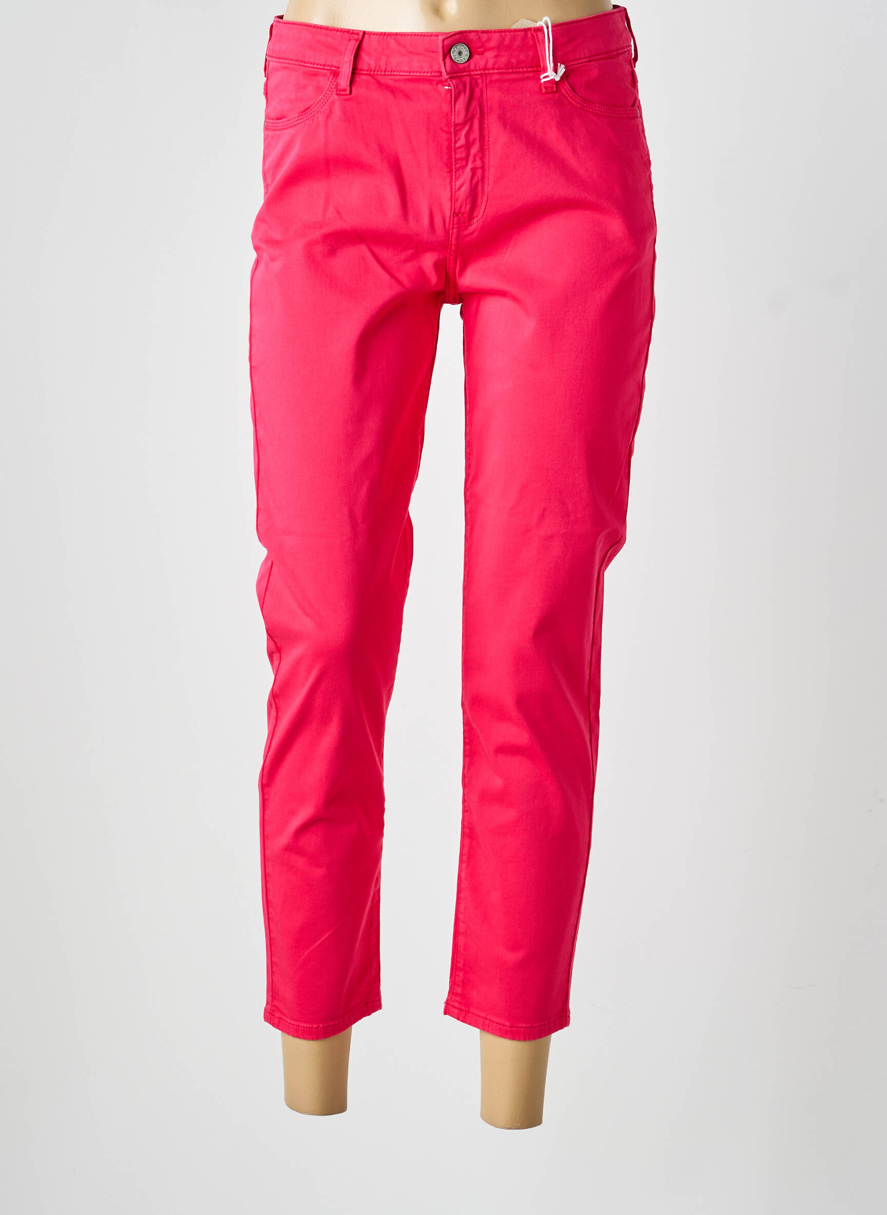 Pantalon 7/8 stretch taille normale rose KANOPE femme
