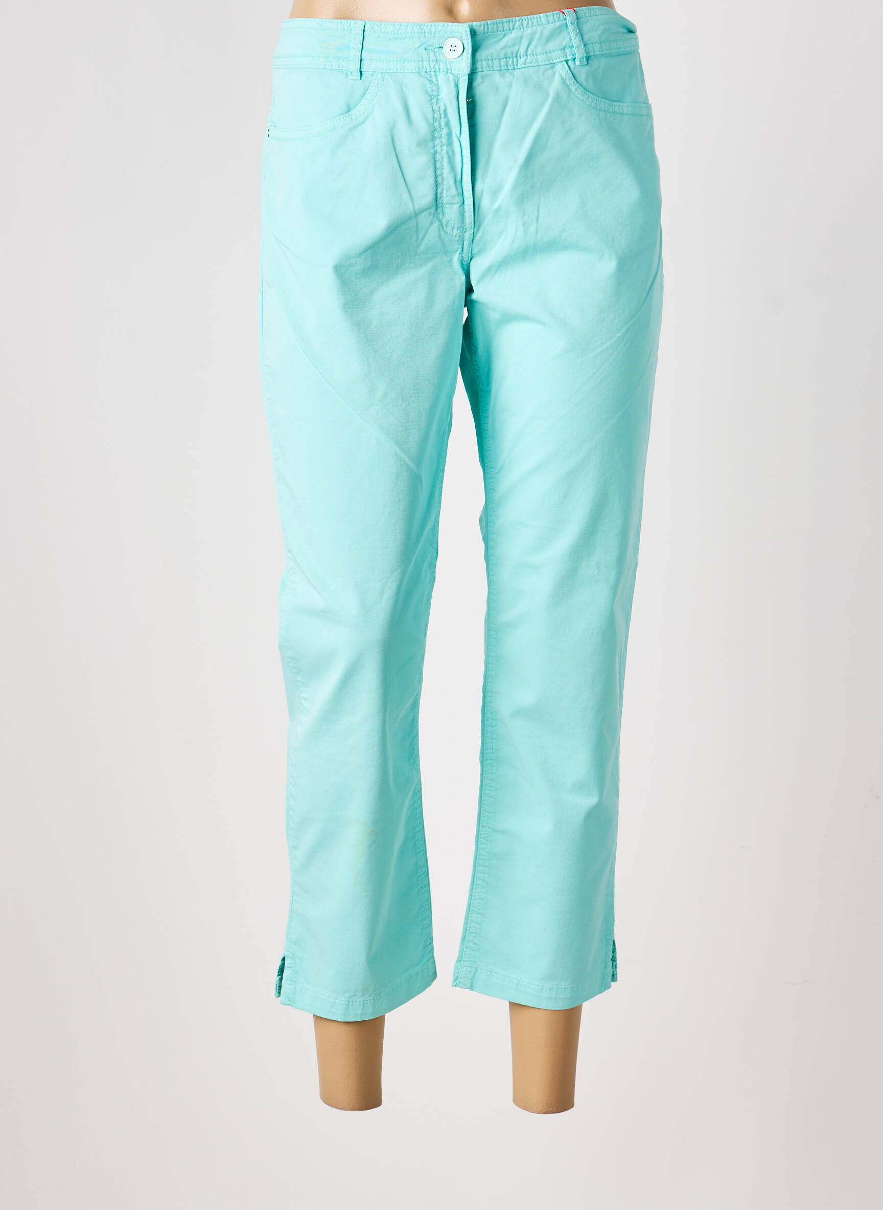 Pantalon 7/8 stretch taille normale bleu CONCEPT K femme