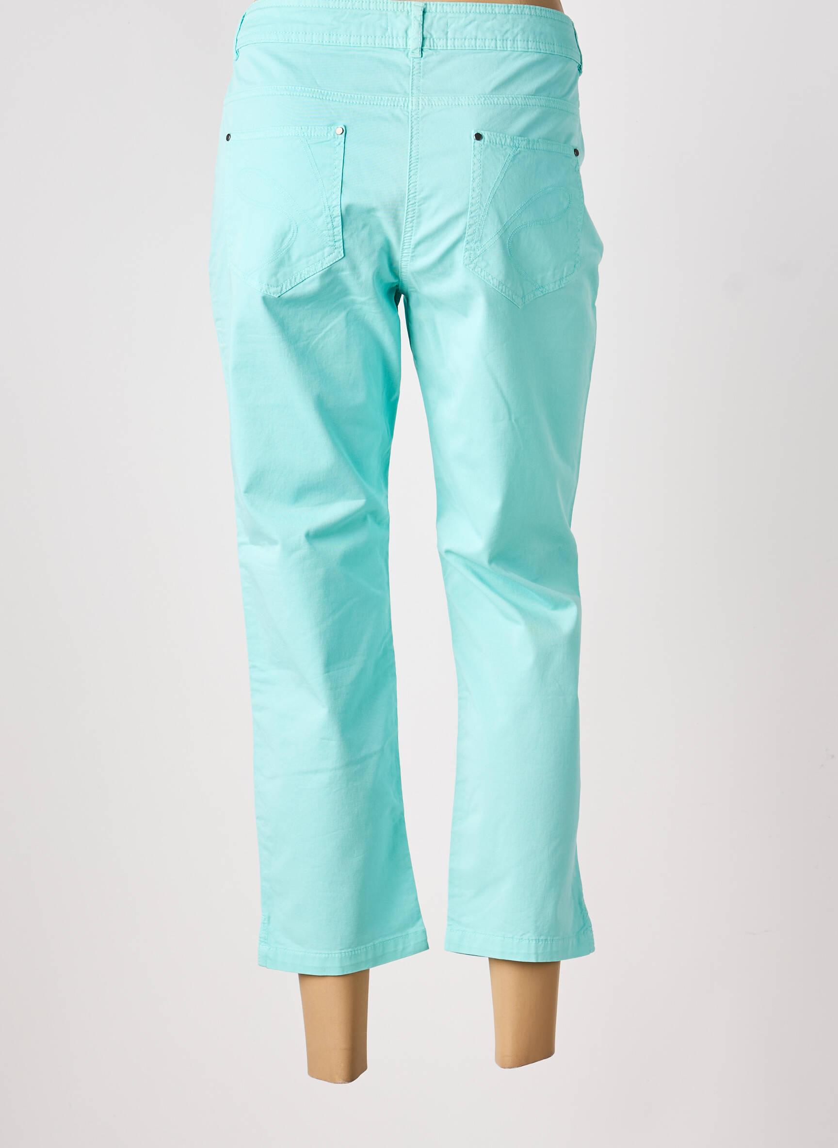 Pantalon 7/8 stretch taille normale bleu CONCEPT K femme