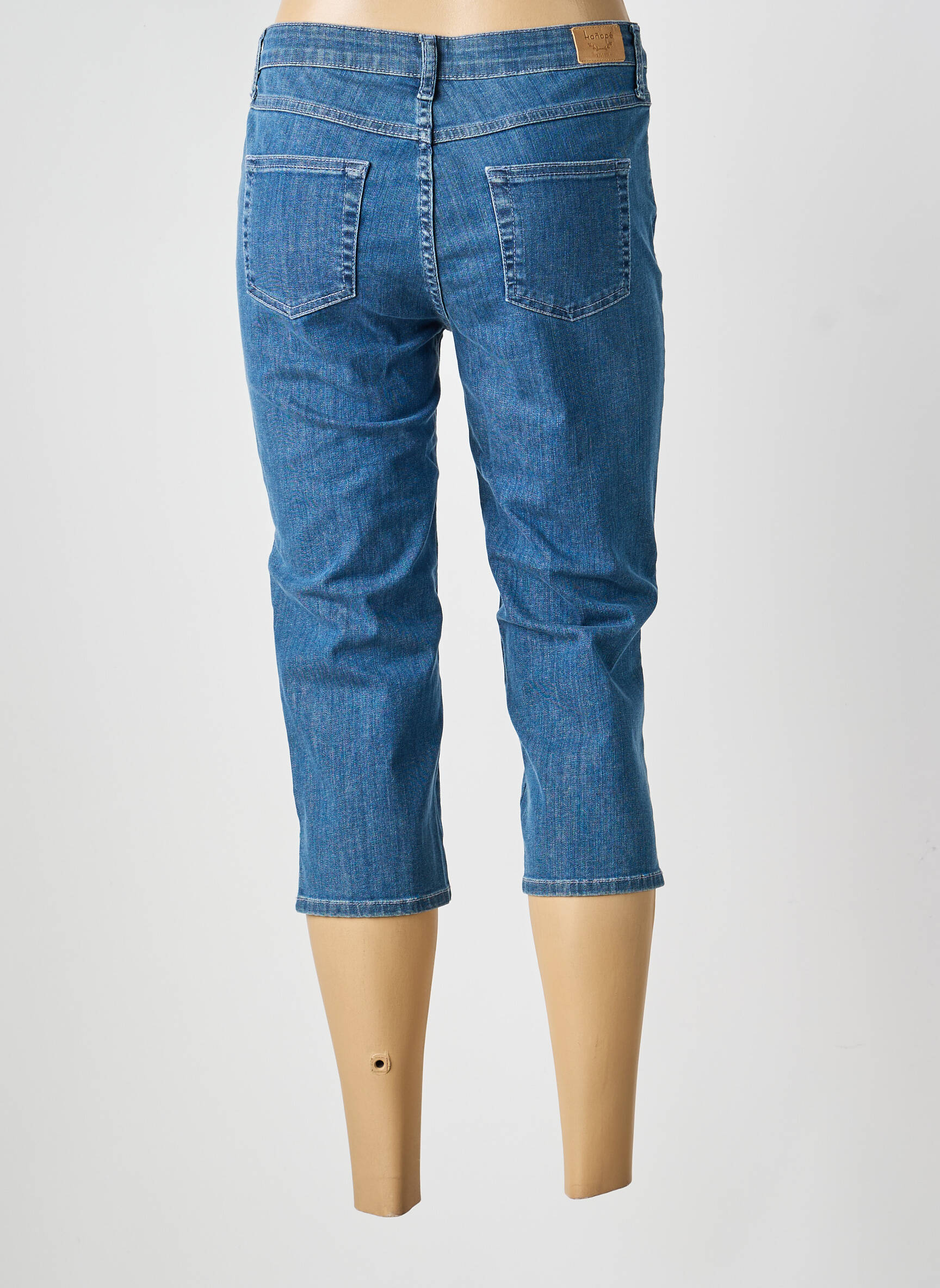 Pantacourt stretch taille normale bleu KANOPE femme