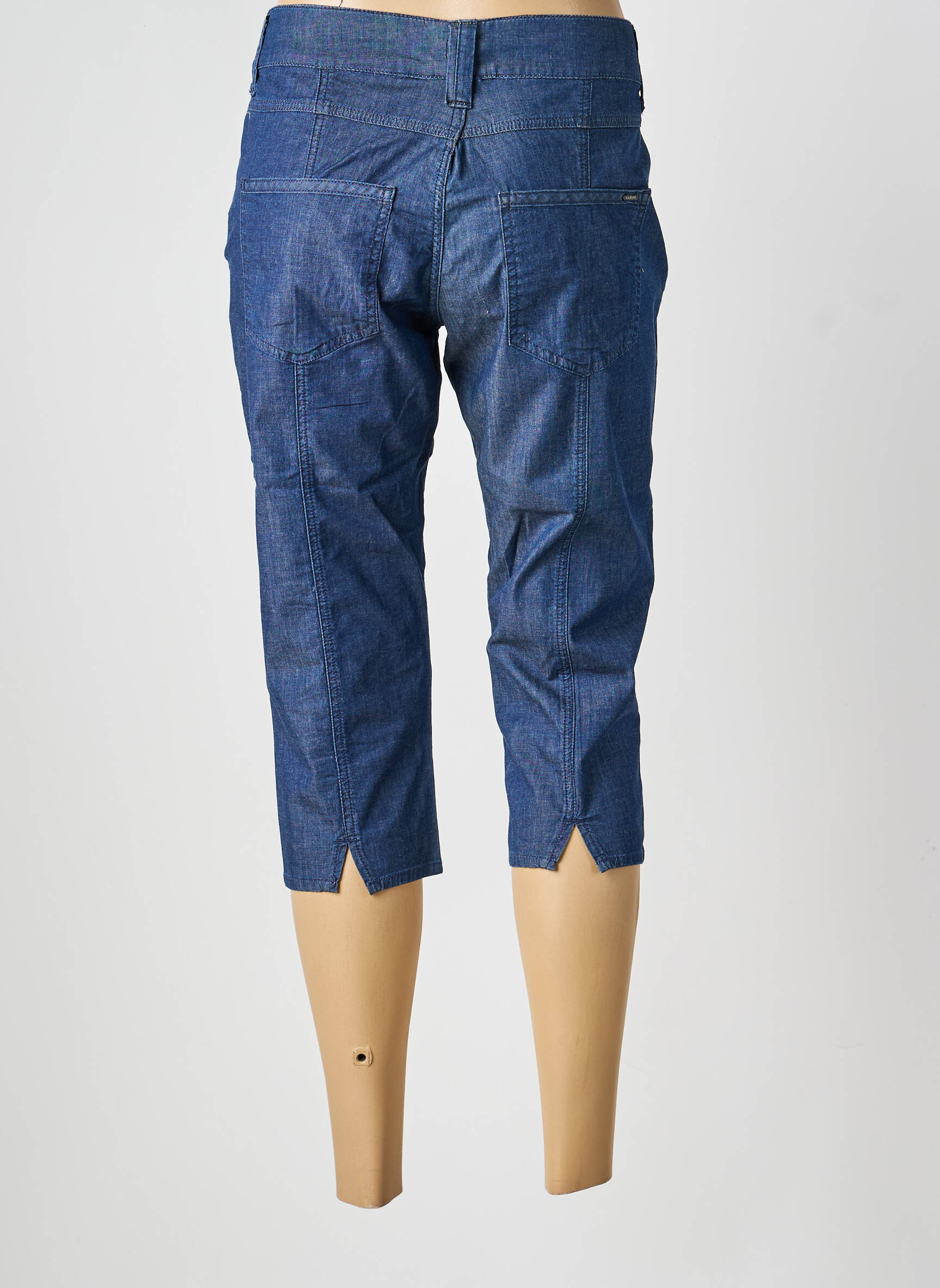Pantacourt stretch taille normale bleu KANOPE femme