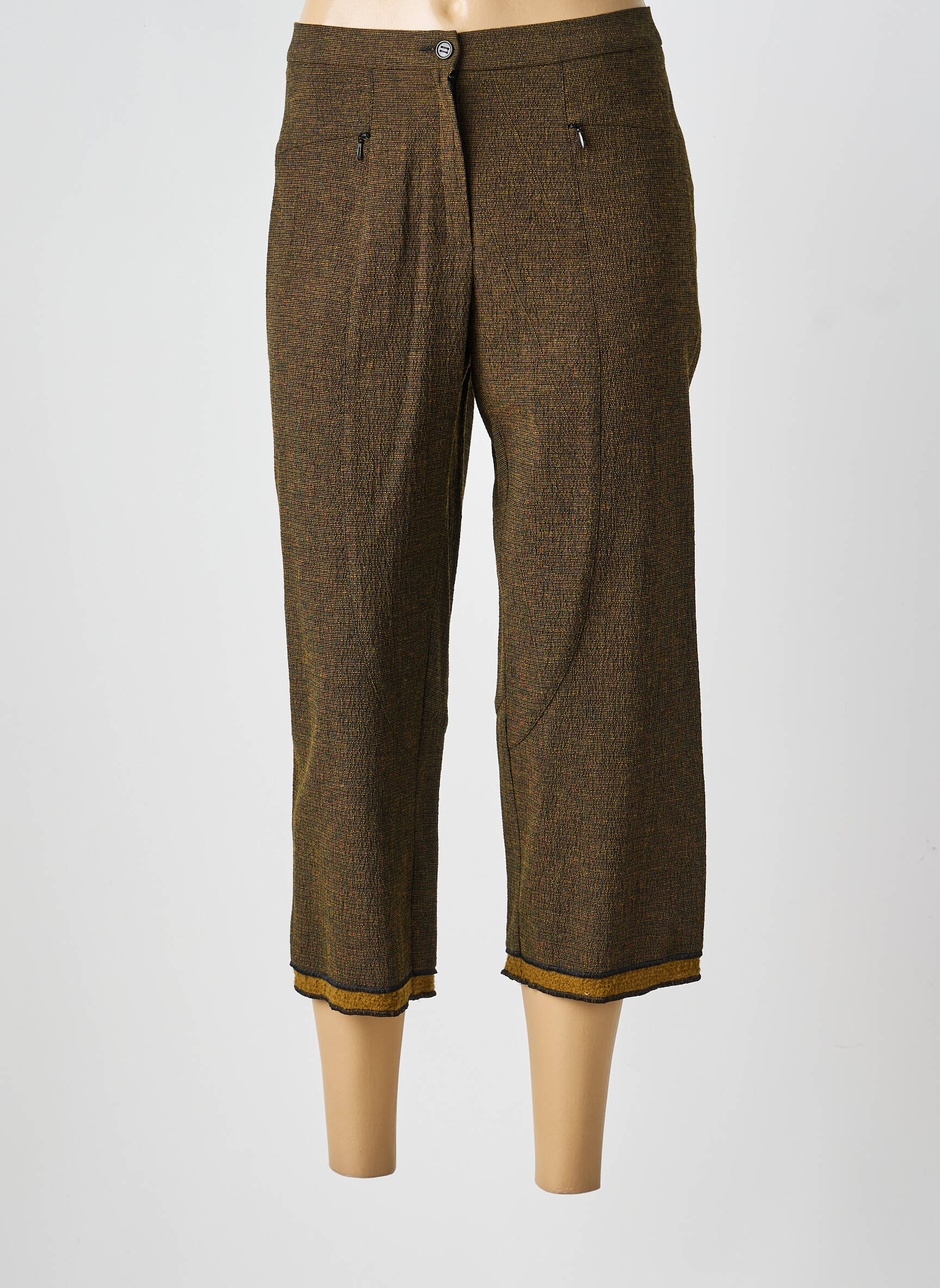 Pantacourt stretch taille normale marron ROSA ROSAM femme