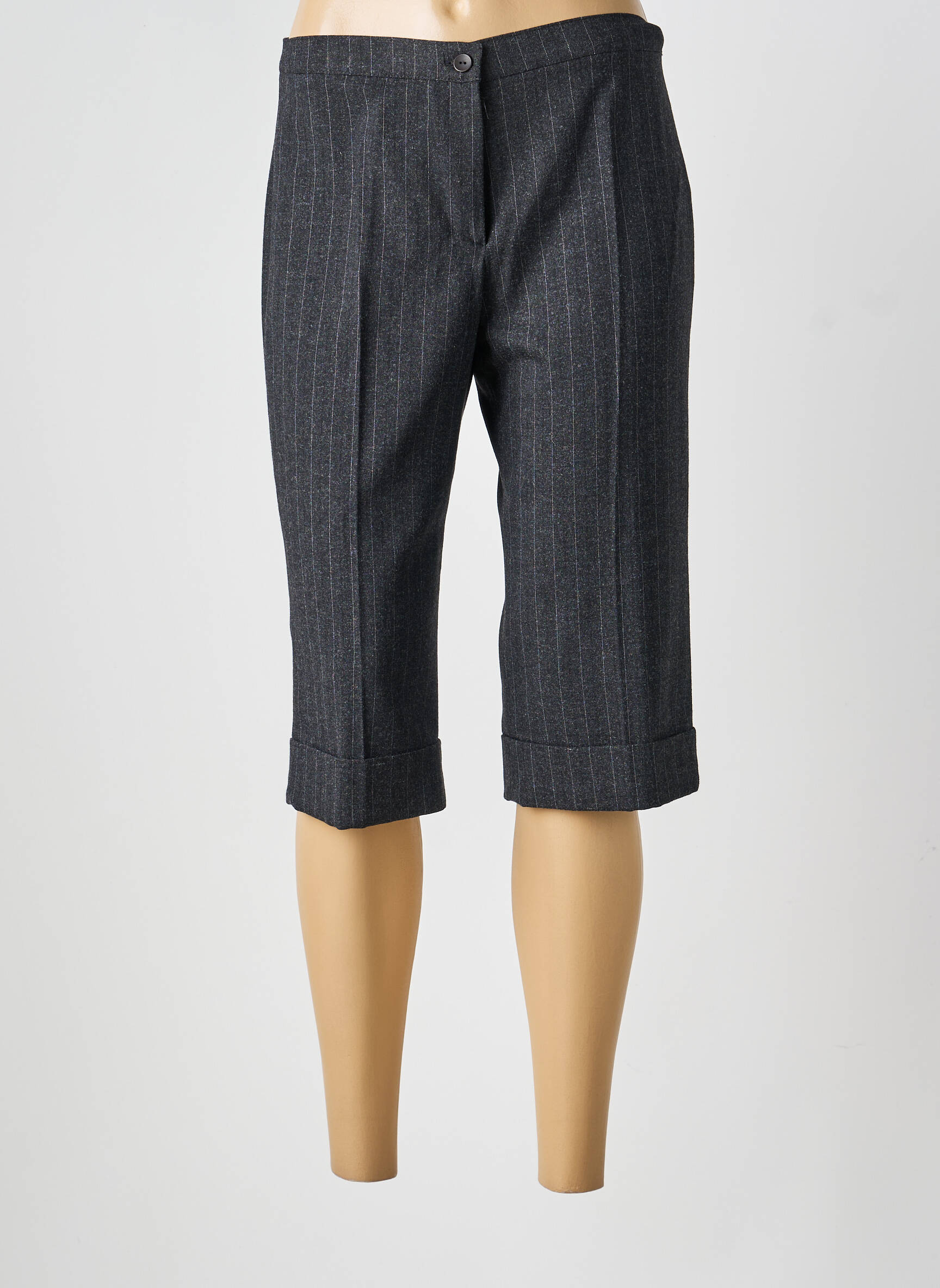 Pantacourt stretch taille normale gris FICELLE femme