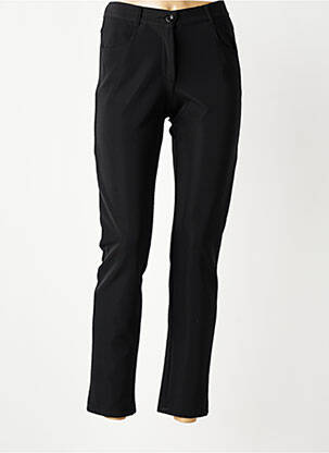 Pantalon slim tissage popeline taille normale noir FREDA femme