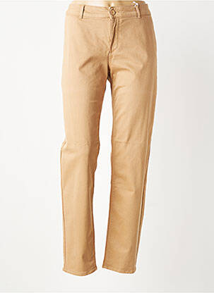 Pantalon chino stretch taille normale beige KANOPE femme