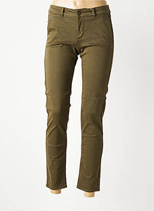 Pantalon chino stretch taille normale vert KANOPE femme