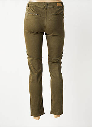 Pantalon chino stretch taille normale vert KANOPE femme