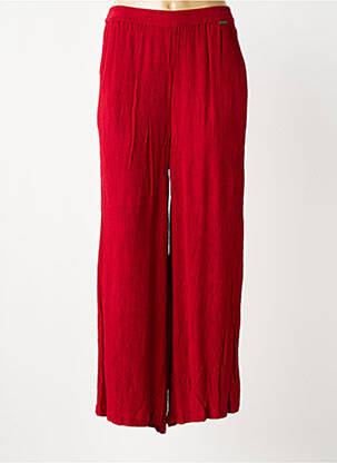 Pantalon large tissage crêpe taille normale rouge AGATHE & LOUISE femme