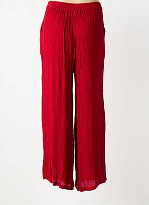 Pantalon large tissage crêpe taille normale rouge AGATHE & LOUISE femme