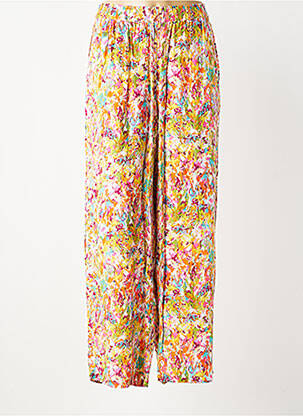 Pantalon large tissage popeline taille normale jaune AGATHE & LOUISE femme
