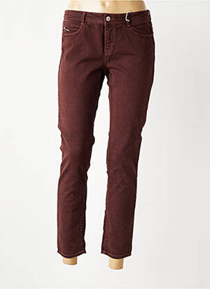 Jeans coupe slim stretch taille normale marron KANOPE femme