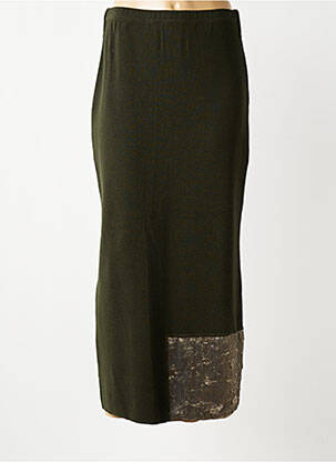 Jupe longue taille normale vert FILLE DES SABLES femme