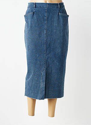 Jupe longue fermeture zippée au dos bleu ROSA ROSAM femme