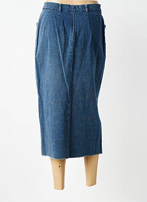 Jupe longue fermeture zippée au dos bleu ROSA ROSAM femme