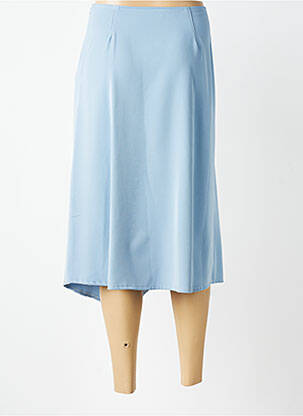 Jupe mi-longue doublure textile bleu BAI AMOUR femme
