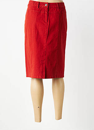 Jupe mi-longue stretch orange JAC JAC femme