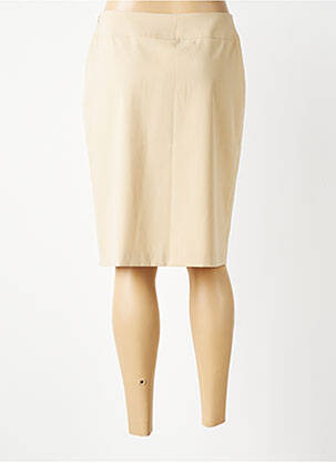 Jupe mi-longue stretch beige ANTONELLE femme