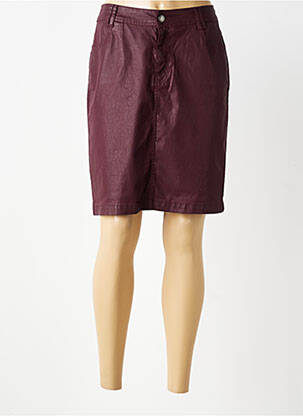 Jupe mi-longue stretch violet KANOPE femme