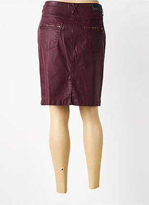Jupe mi-longue stretch violet KANOPE femme