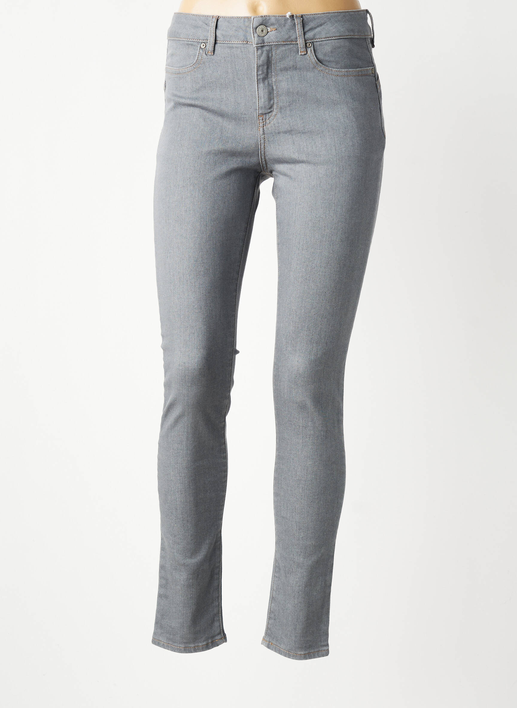 Jeans coupe slim stretch taille normale gris KANOPE femme