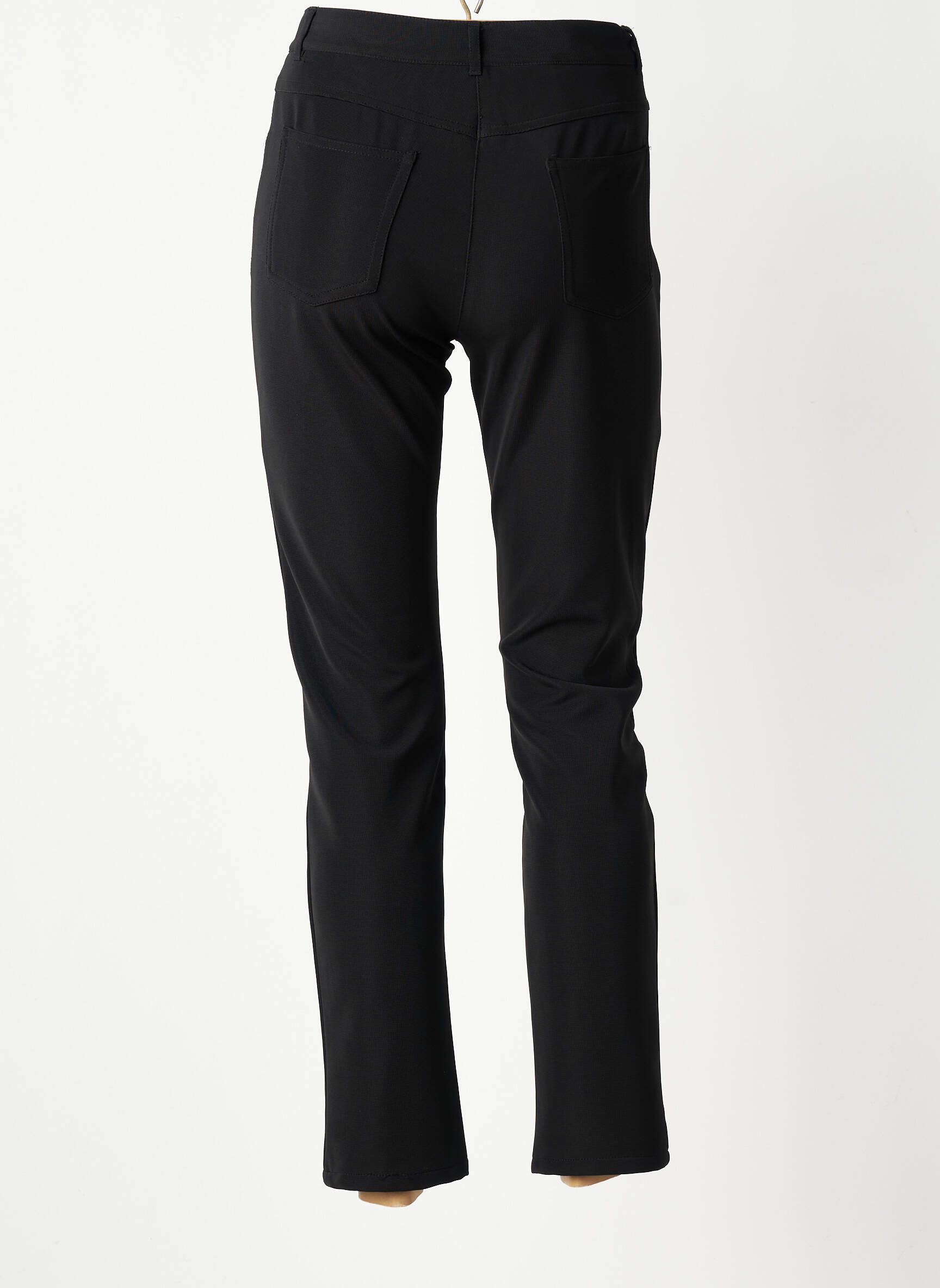 Pantalon slim tissage popeline taille normale noir FREDA femme