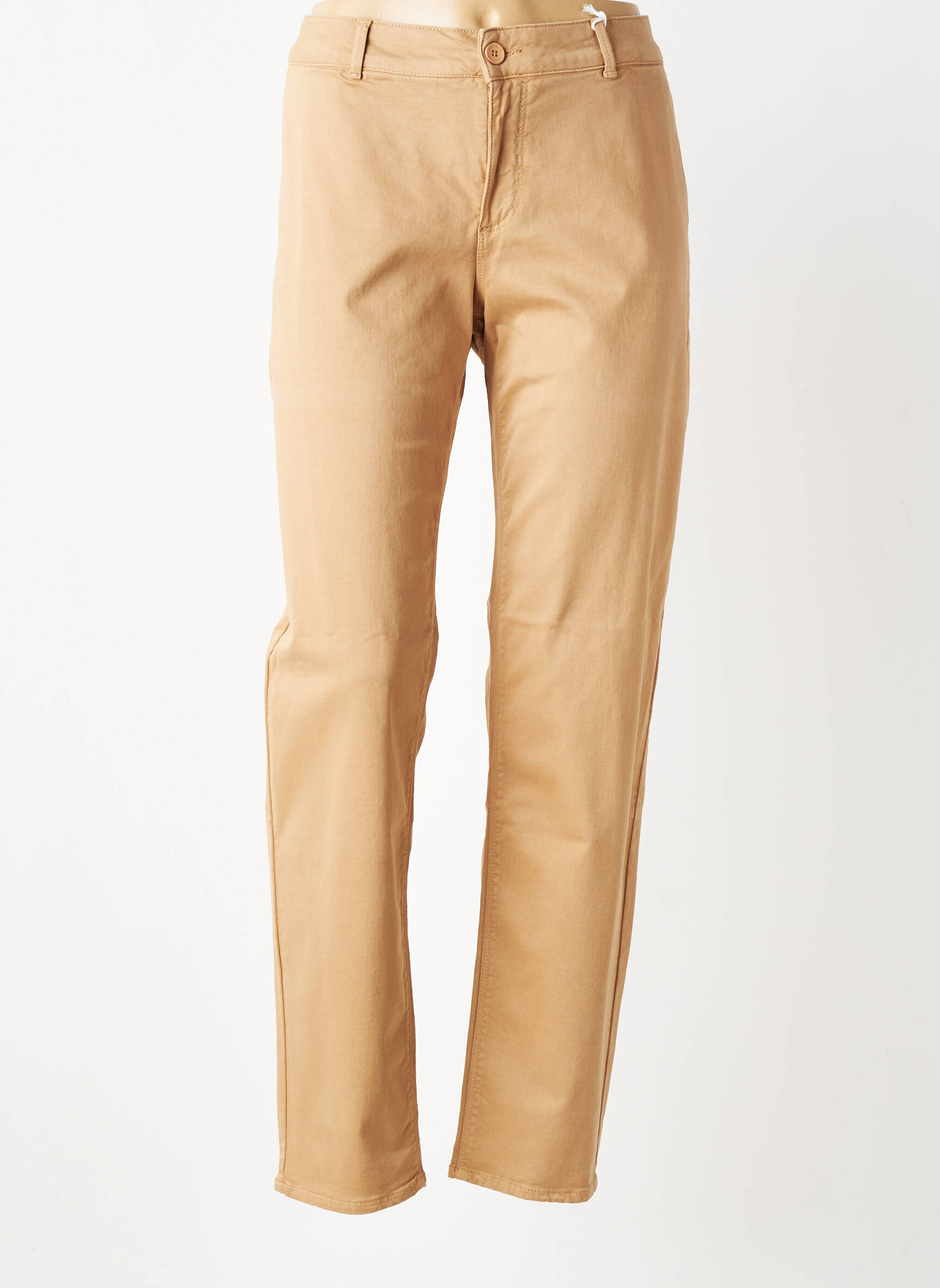 Pantalon chino stretch taille normale beige KANOPE femme
