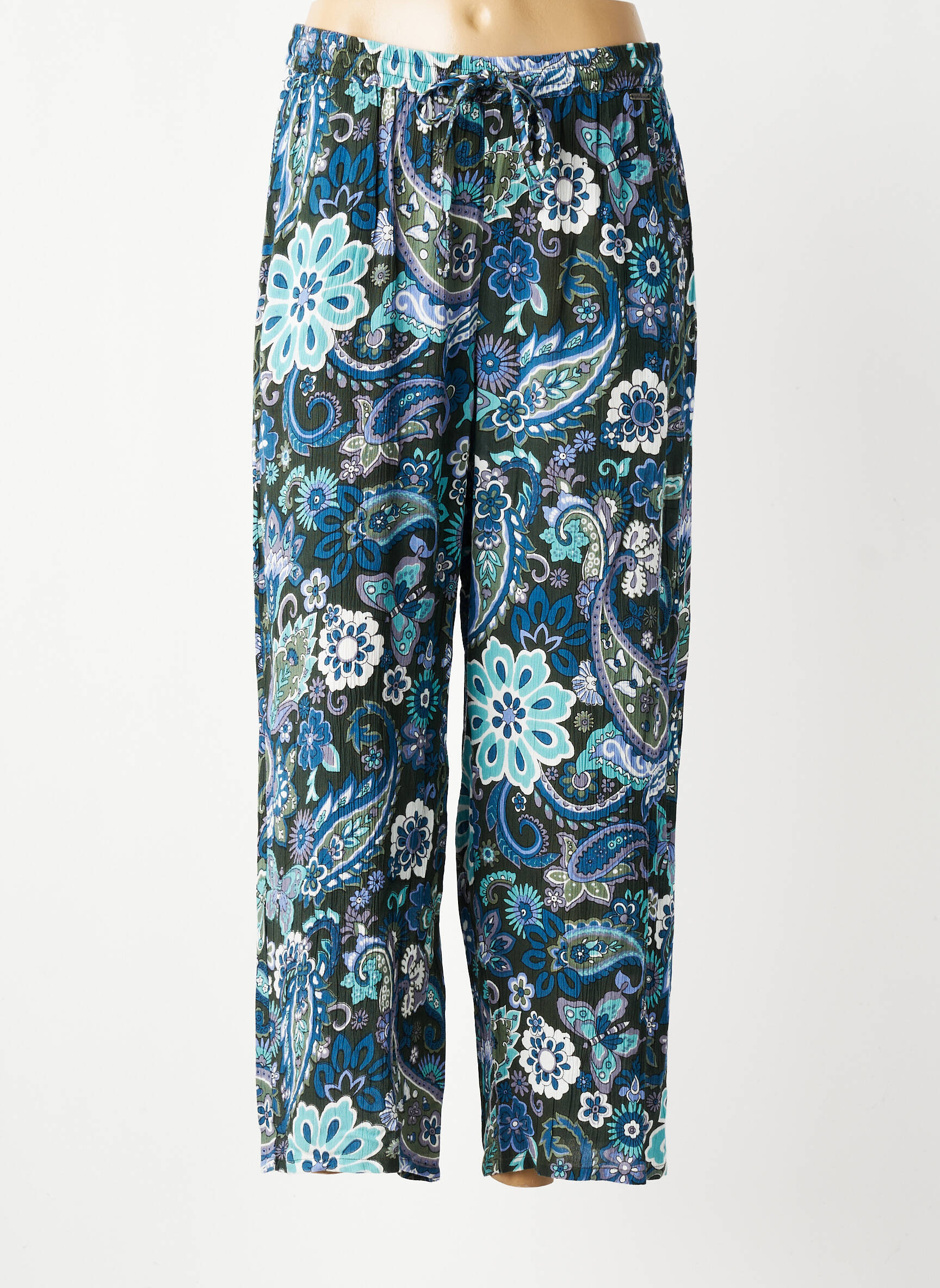 Pantalon large poches taille normale bleu AGATHE & LOUISE femme