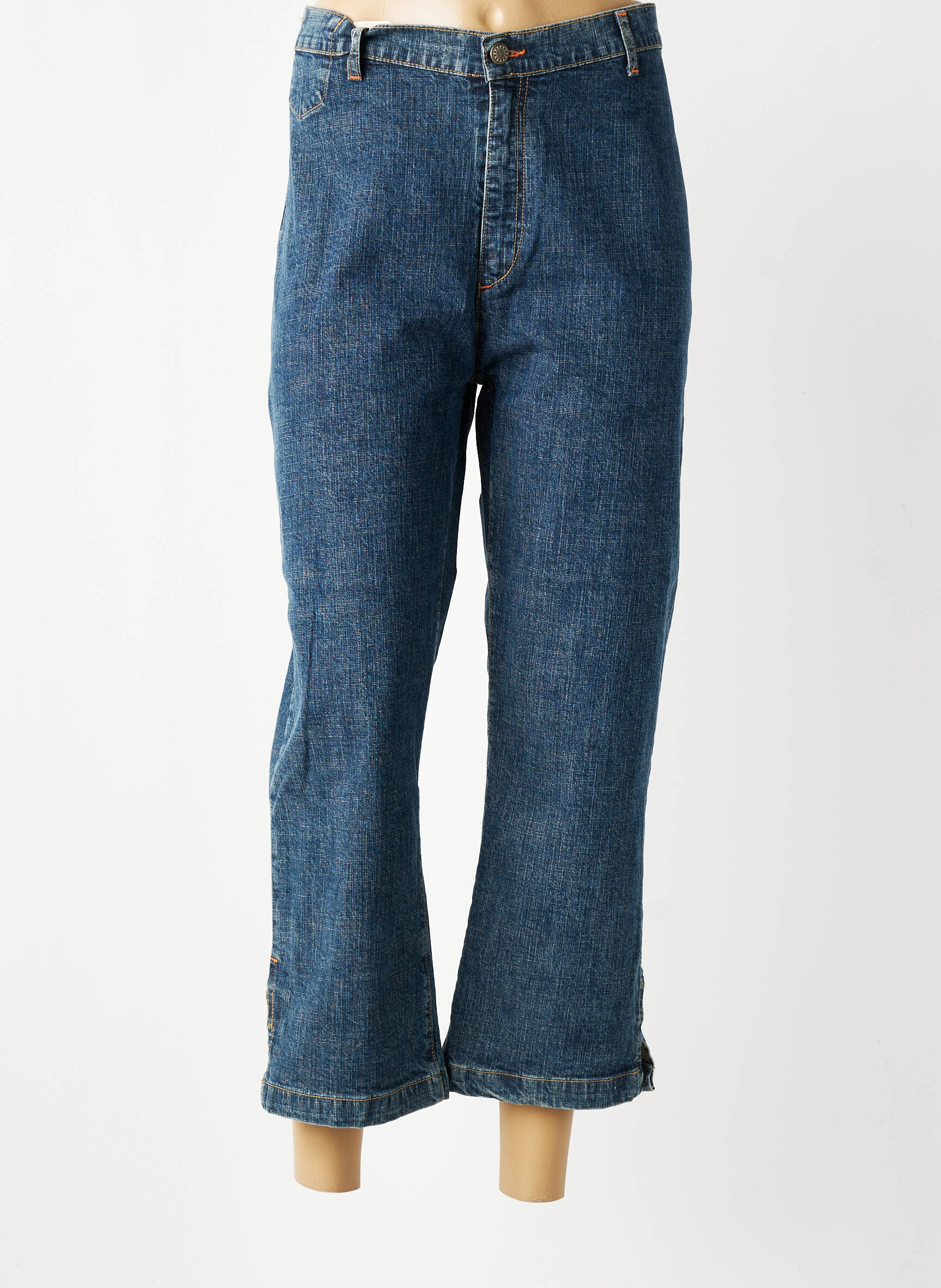 Jeans coupe droite stretch taille normale bleu KANOPE femme