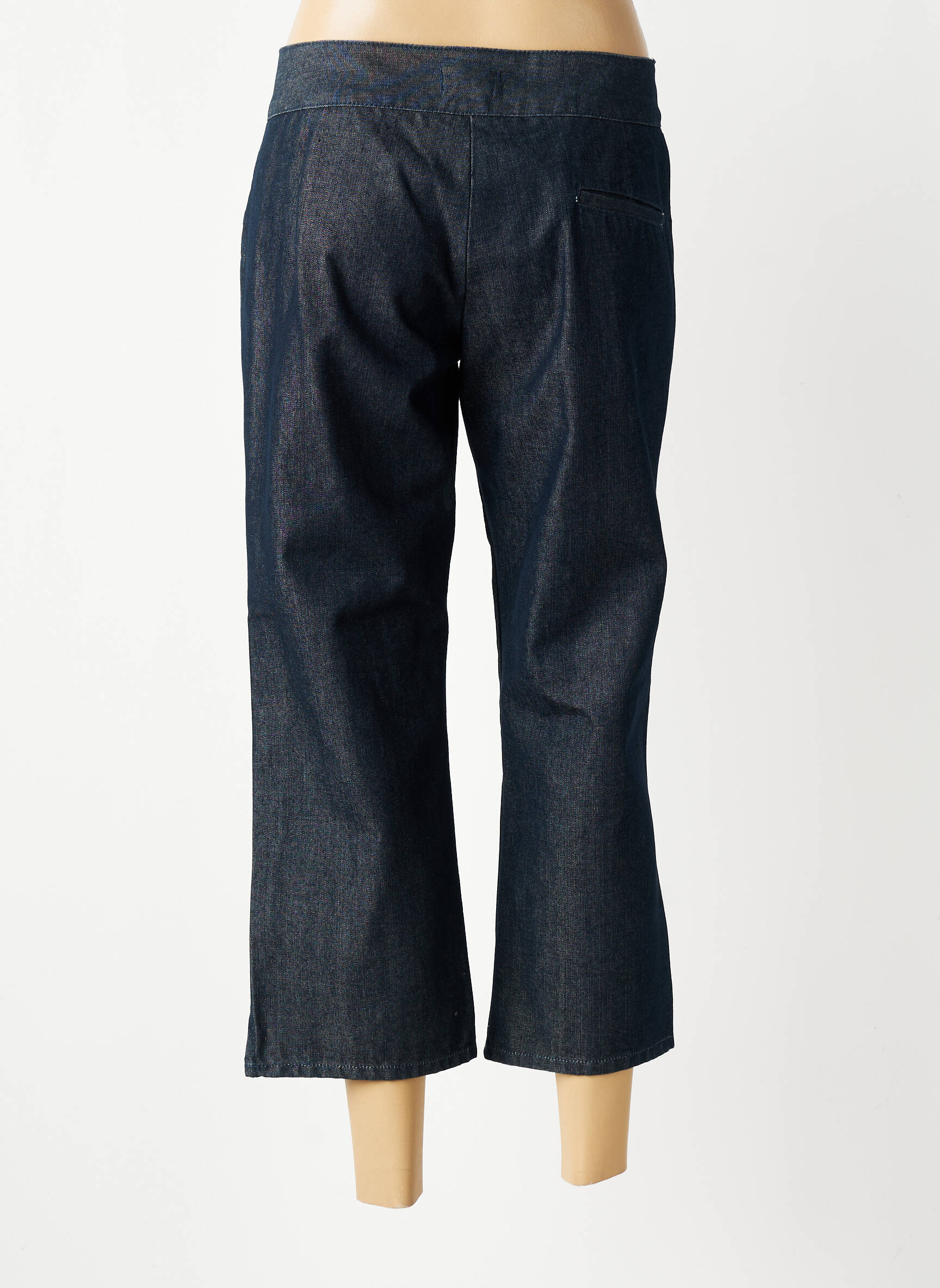 Pantacourt coupe droite taille normale bleu SEVENTEEN femme