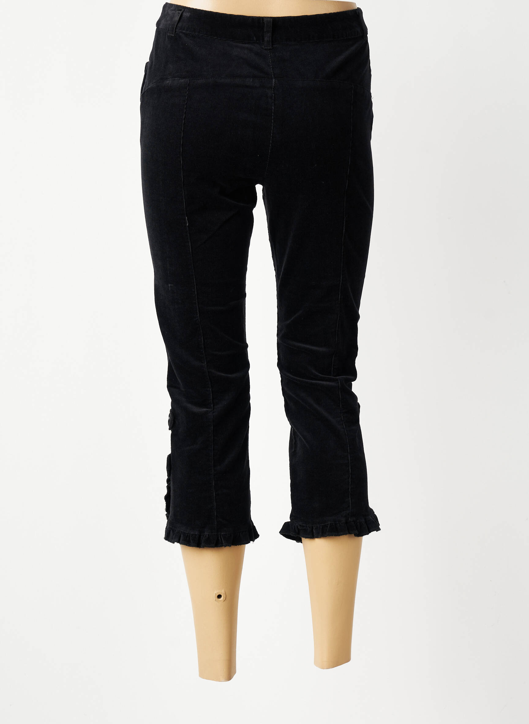 Pantacourt stretch taille normale noir FREDA femme