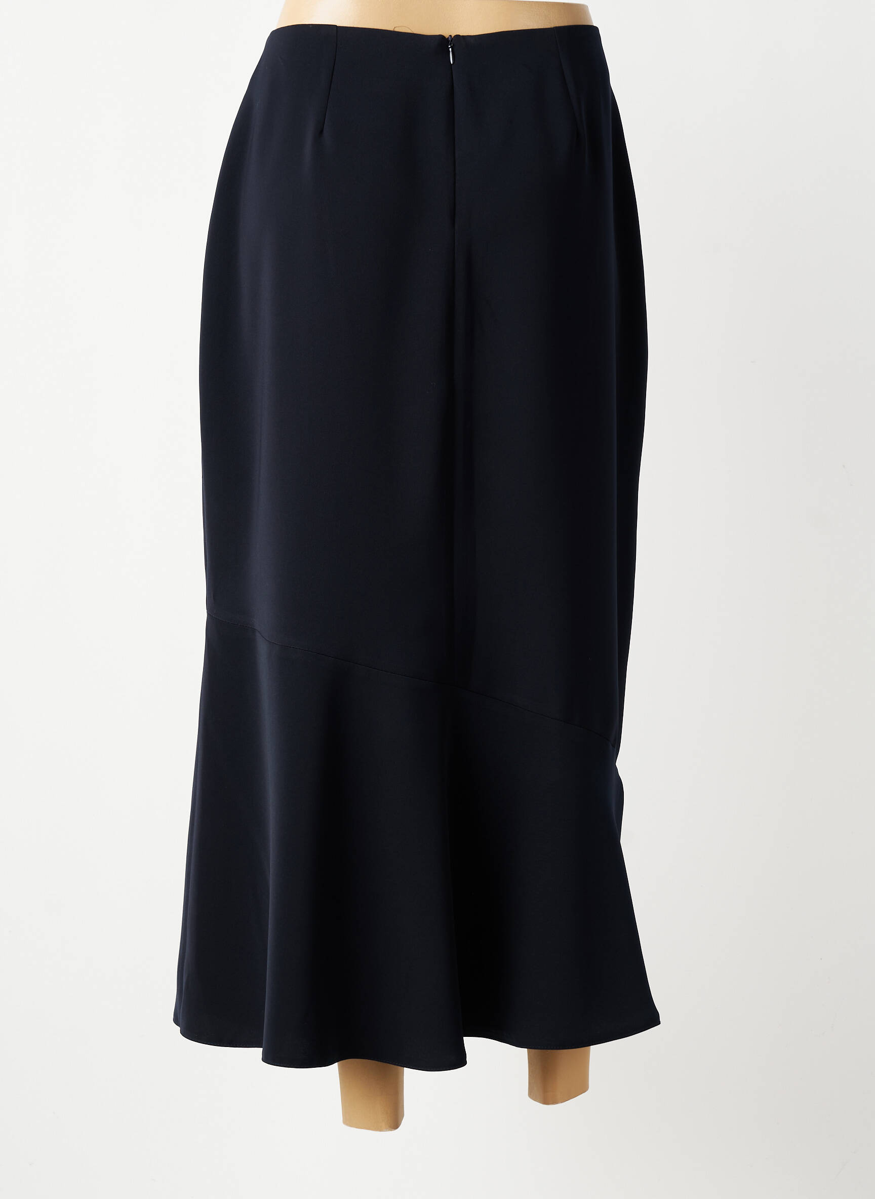 Jupe longue fermeture zippée au dos noir PARIS femme