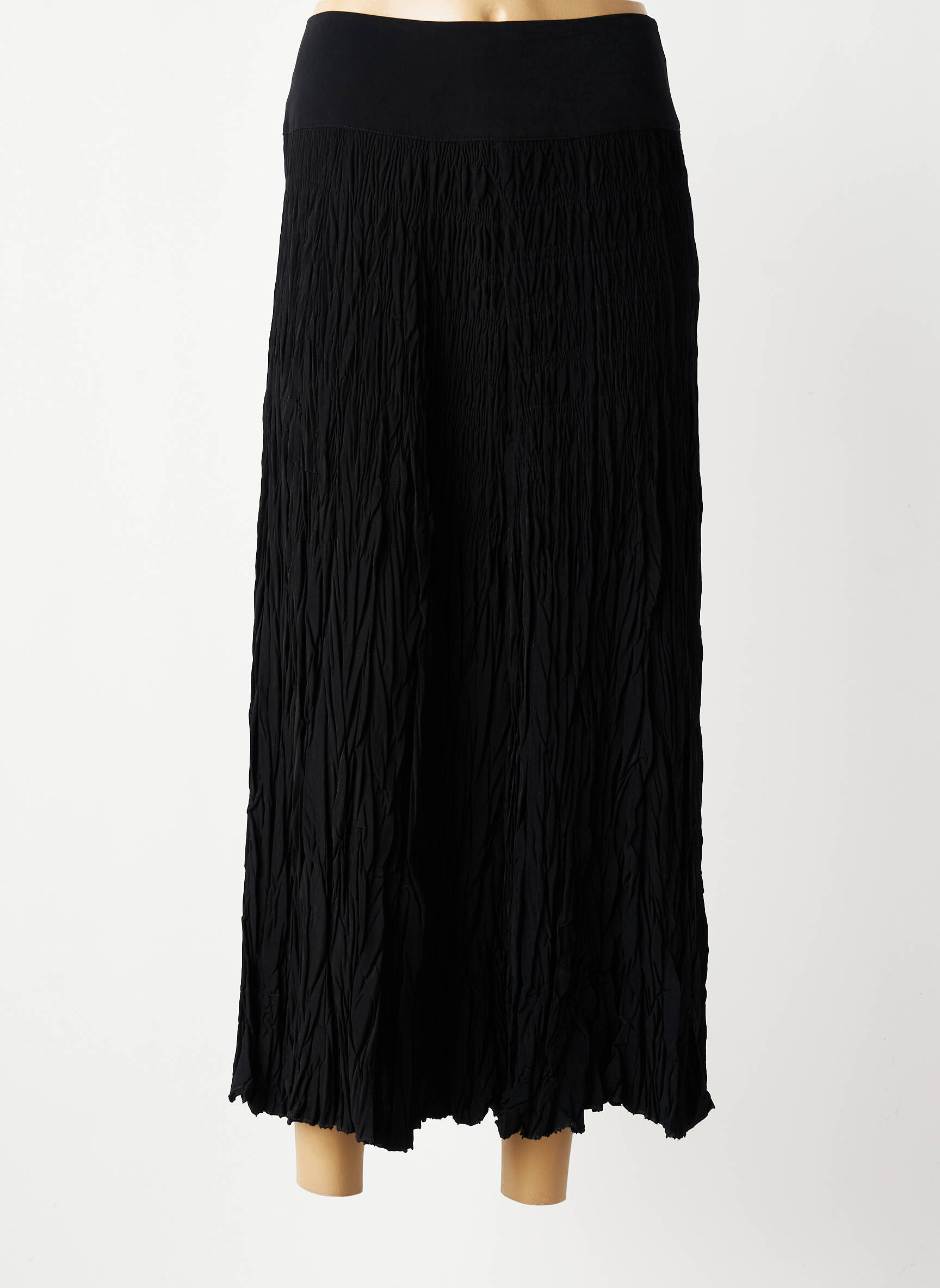 Jupe longue fermeture zippée au dos noir VANGO femme