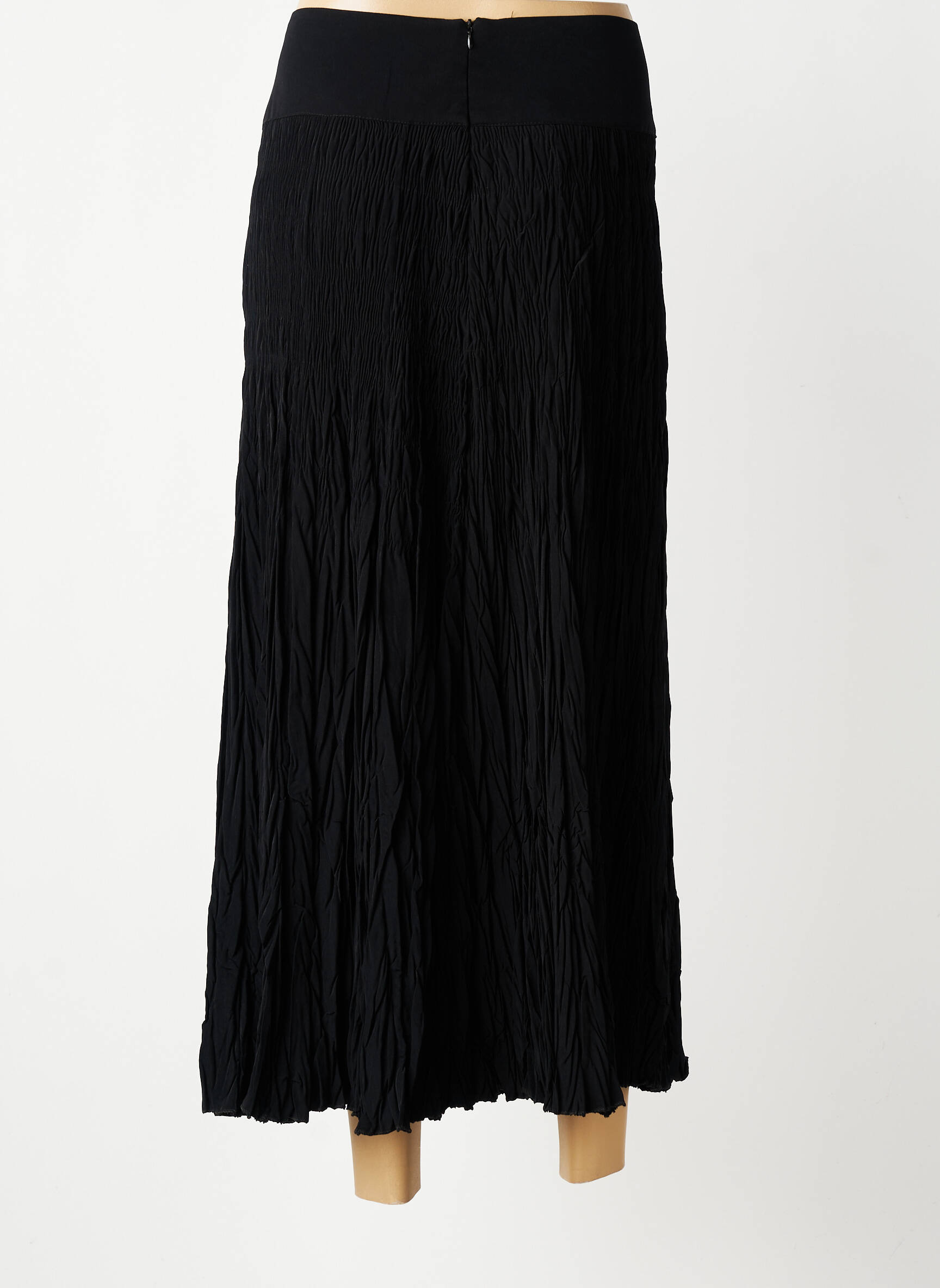 Jupe longue fermeture zippée au dos noir VANGO femme