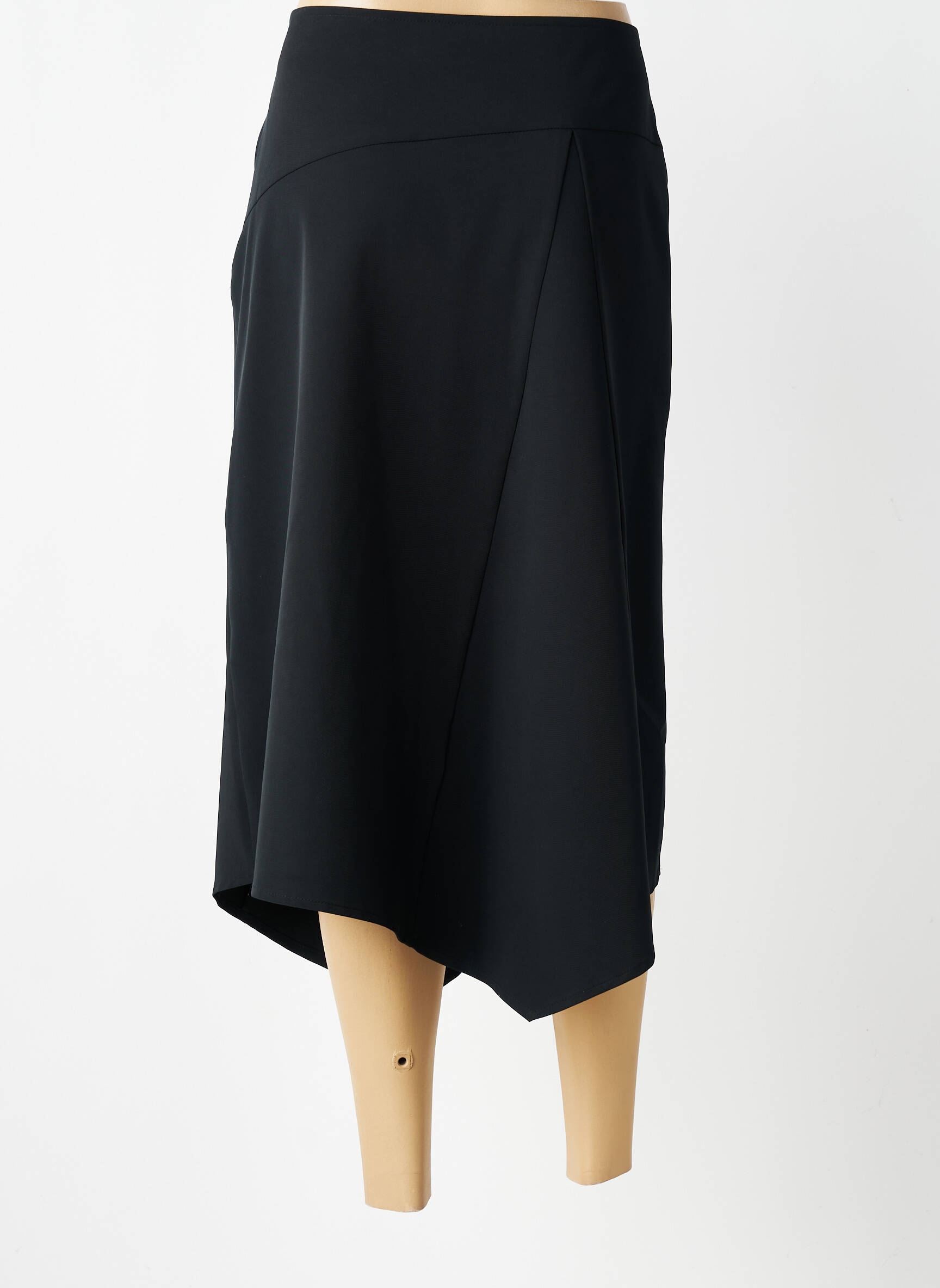 Jupe longue coupe droite noir MARIKA femme
