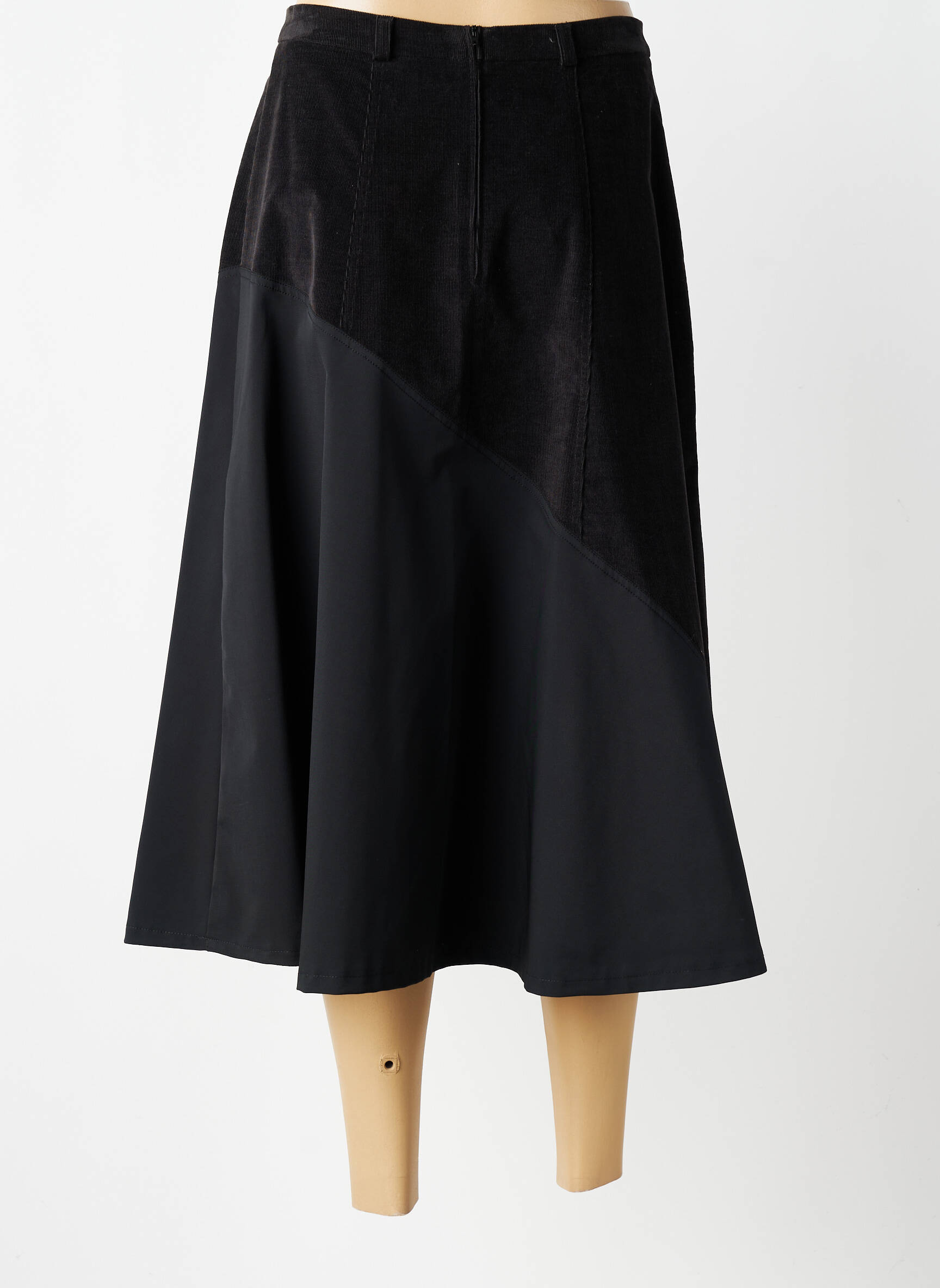 Jupe mi-longue stretch noir ROSA ROSAM femme
