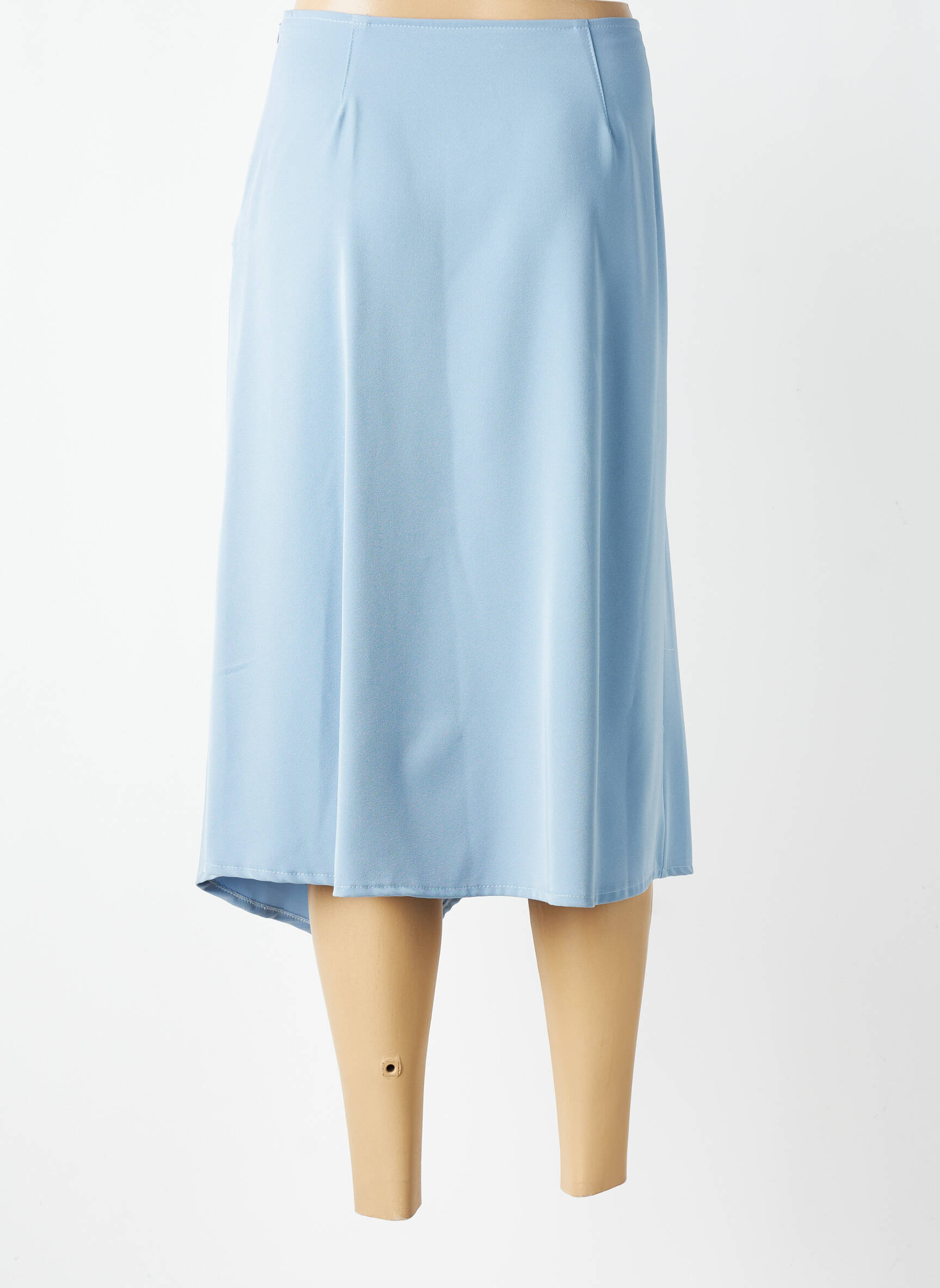 Jupe mi-longue doublure textile bleu BAI AMOUR femme