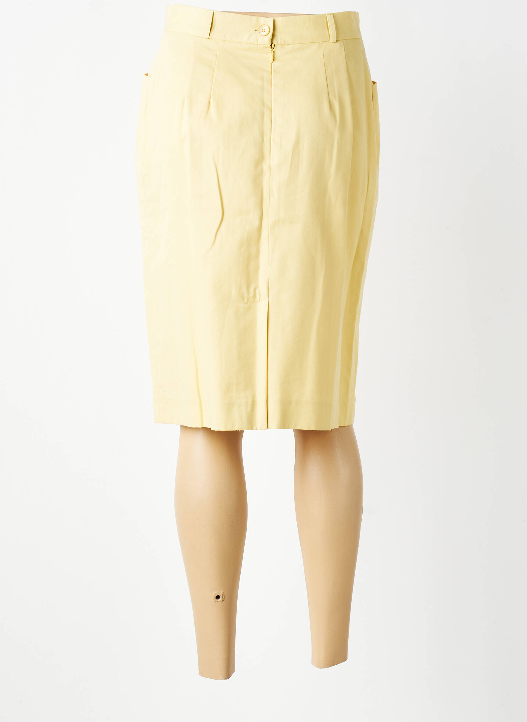 Jupe mi-longue taille normale jaune ANTONELLE femme