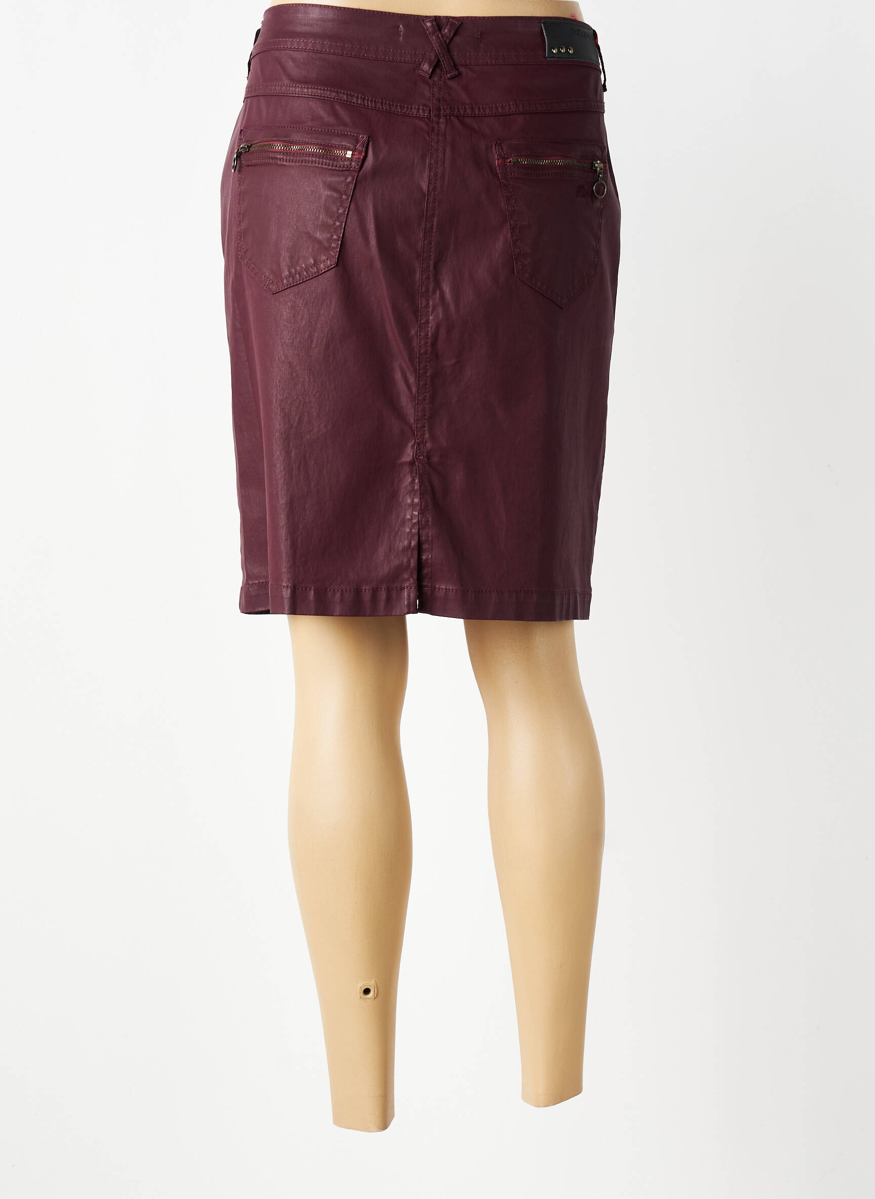 Jupe mi-longue stretch violet KANOPE femme