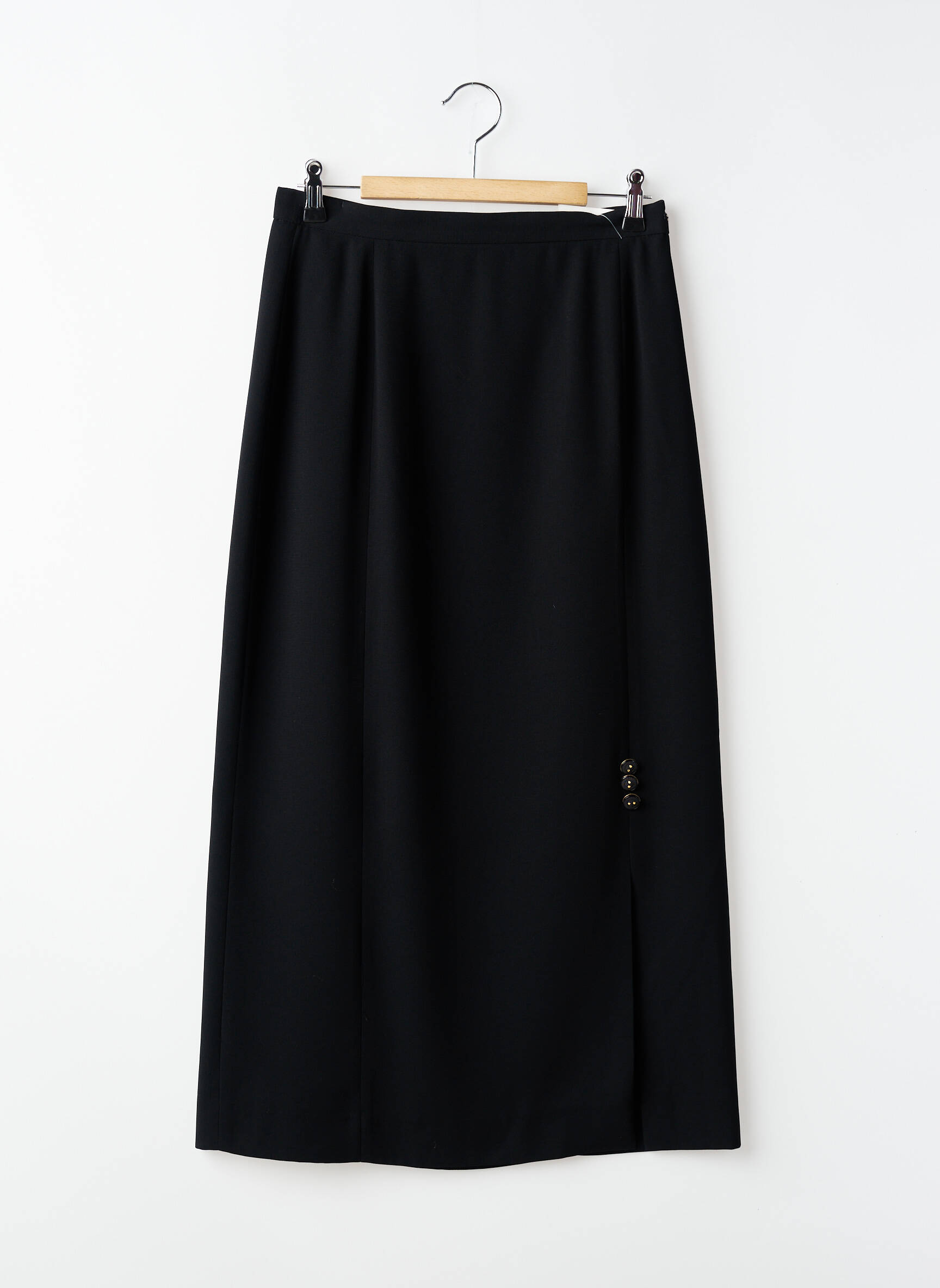 Jupe longue coupe droite noir PARIS femme