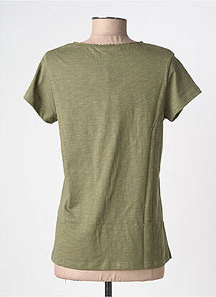 Top stretch manches courtes vert AGATHE & LOUISE femme