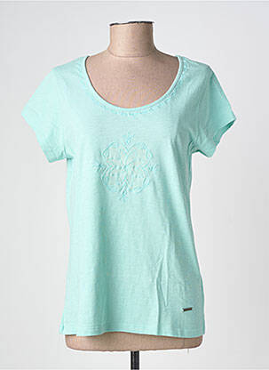 T-shirt stretch manches courtes bleu AGATHE & LOUISE femme