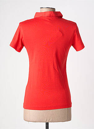 Polo stretch manches courtes rouge FELINO femme