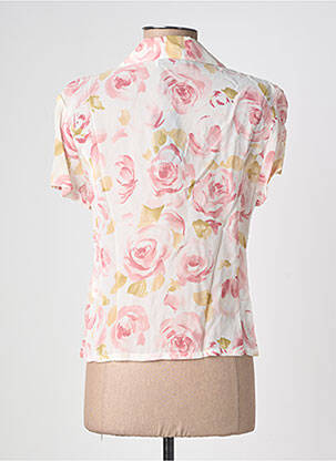 Chemisier imprimé fleurs manches courtes rose ANTONELLE femme