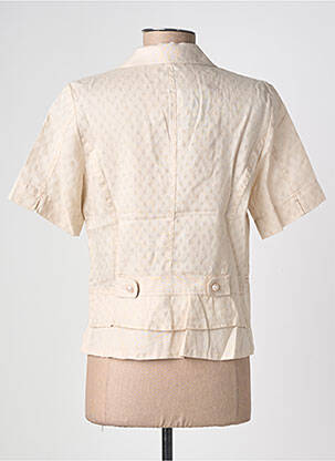 Chemisier coupe cintrée manches courtes beige FREDA femme