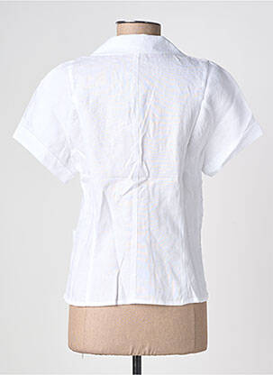 Chemisier coupe cintrée manches courtes blanc FREDA femme