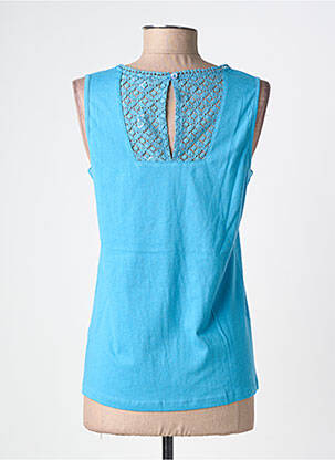 Top stretch sans manche bleu AGATHE & LOUISE femme