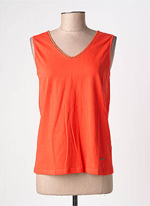 Top stretch sans manche orange AGATHE & LOUISE femme
